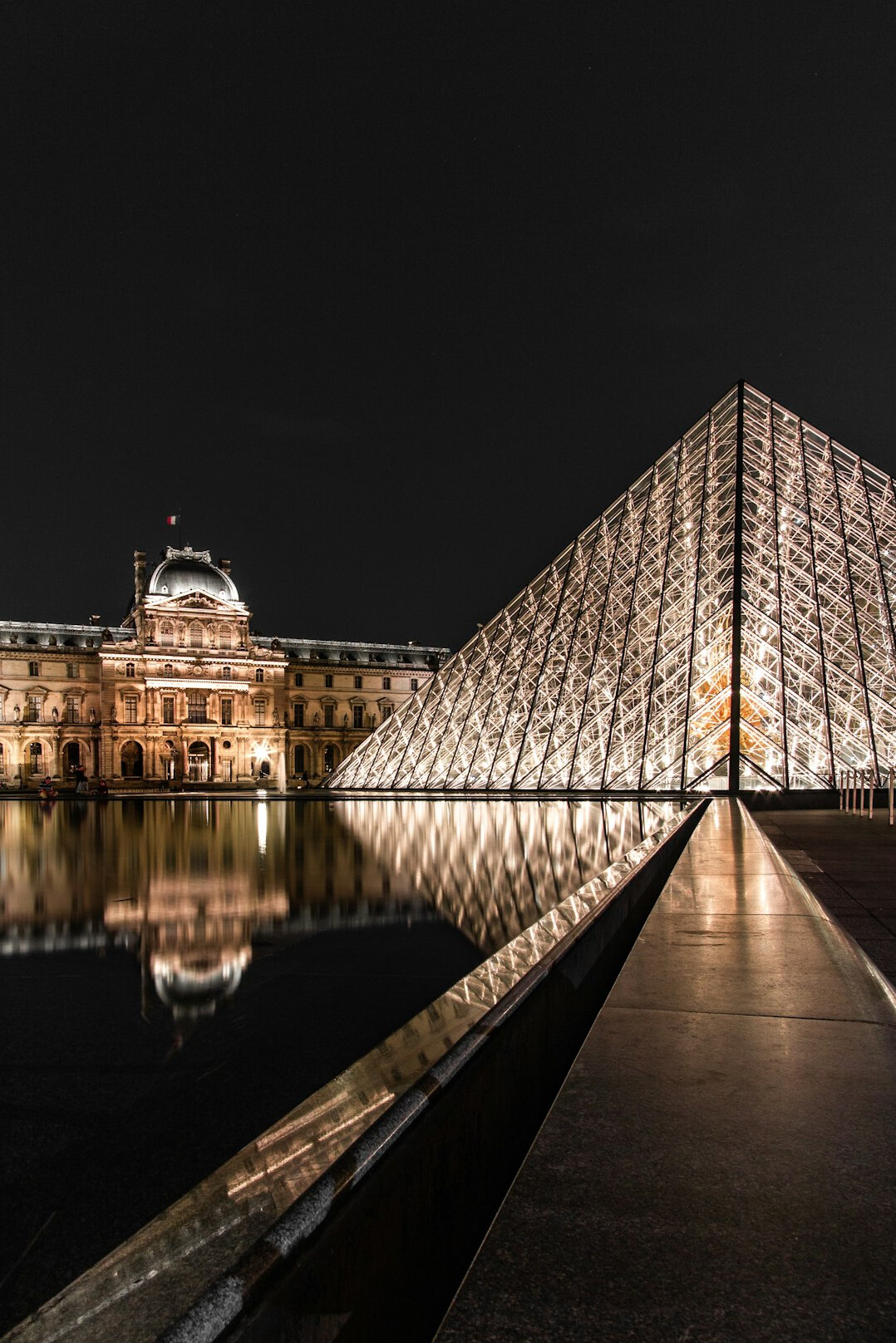 starry night over pyramid