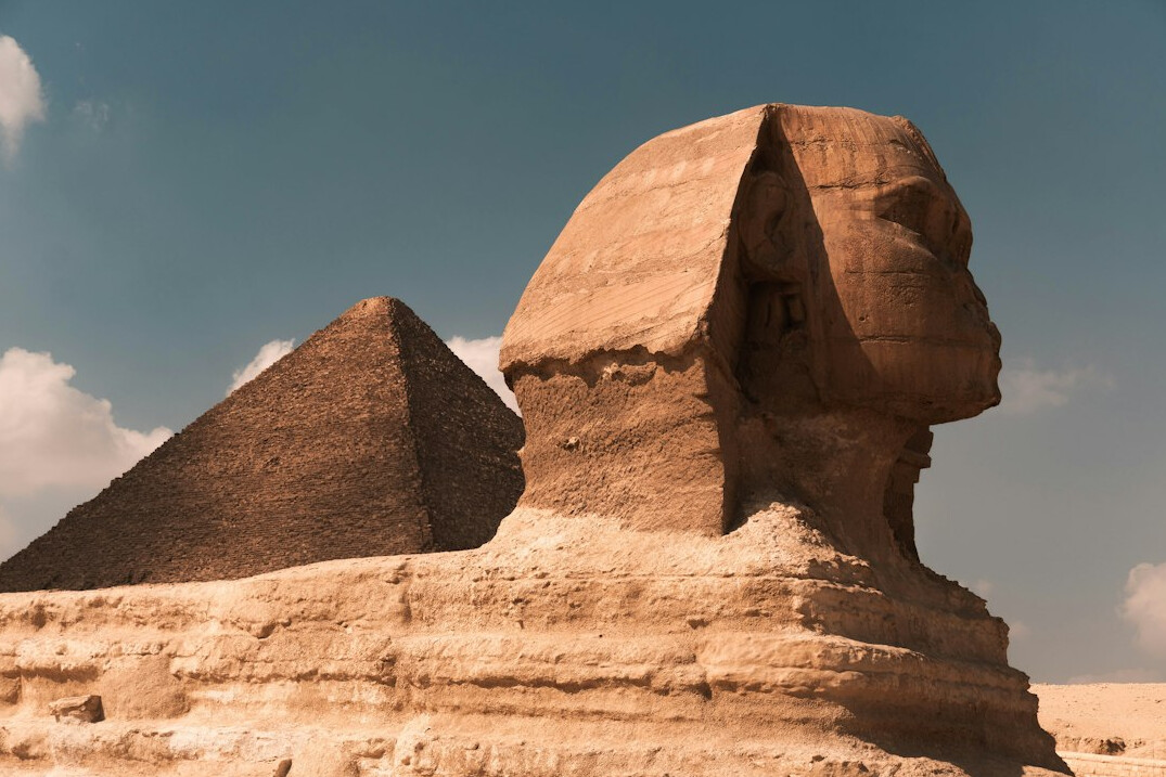 sphinx and pyramid
